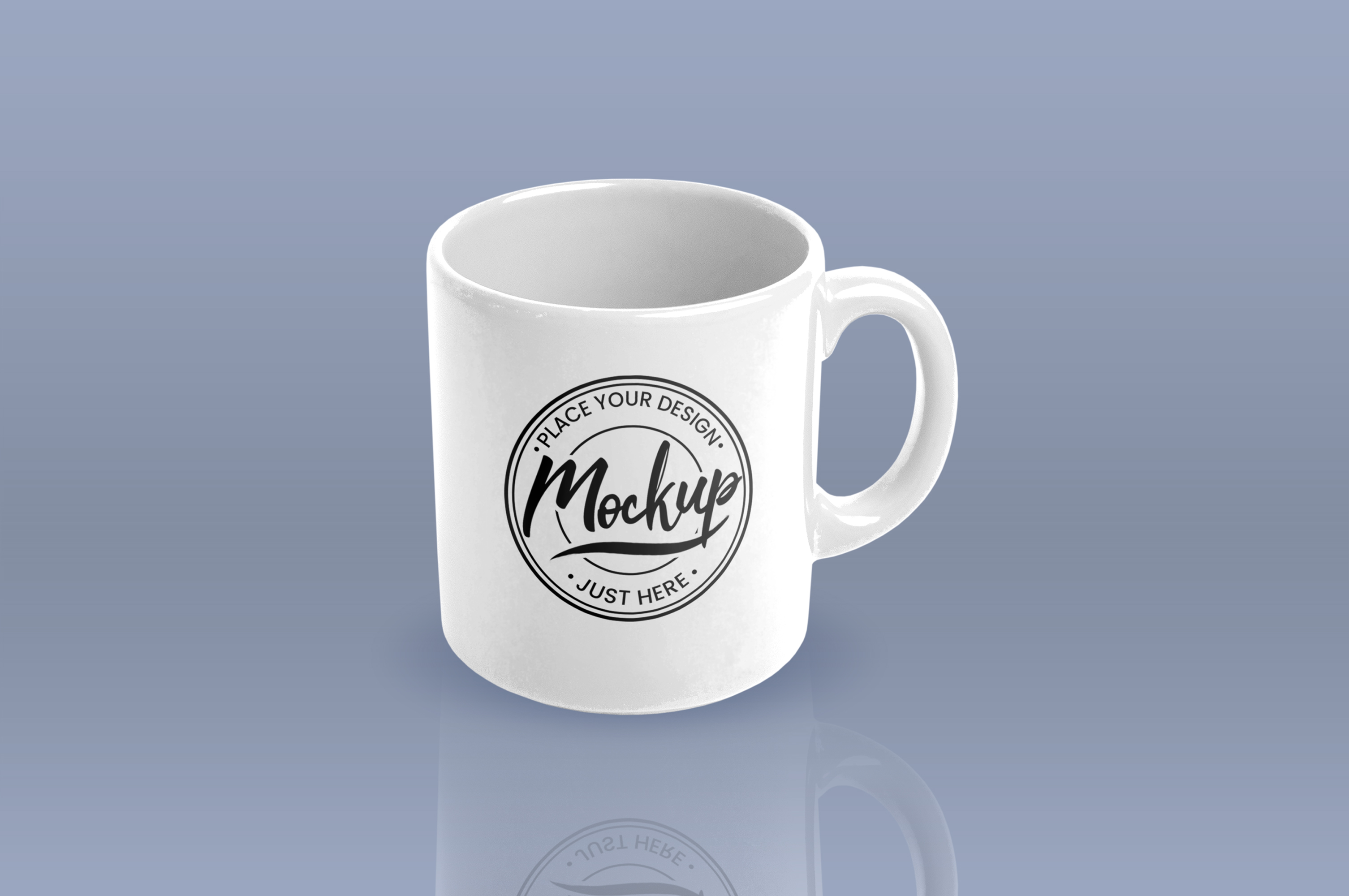 desain kemasan produk mug simple
