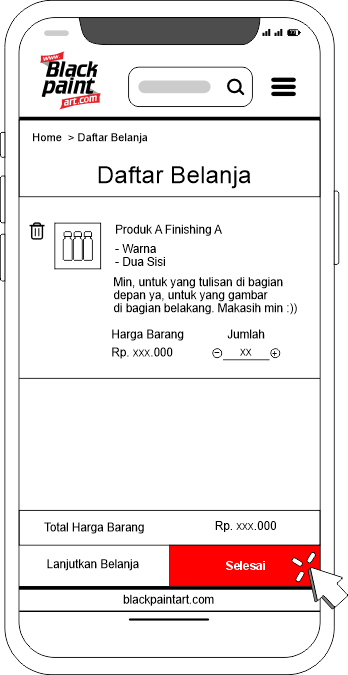 Cara Order Lewat Website Blackpaint