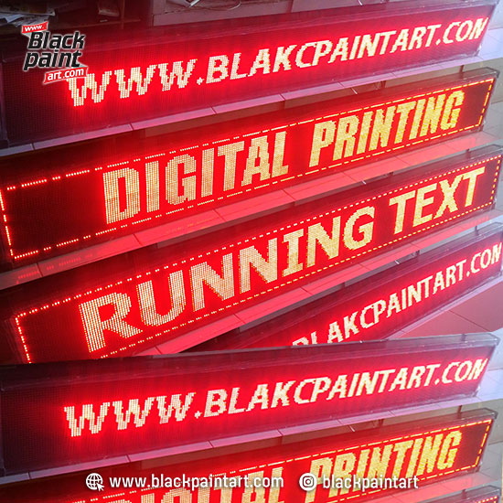 Running Text Ukuran 105 x 56 cm