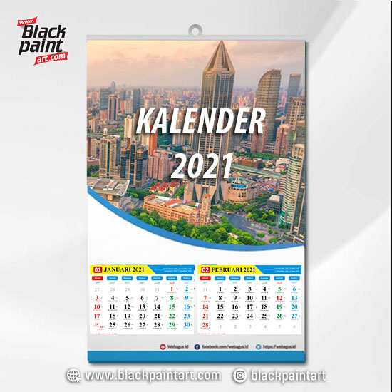 Kalender Dinding  40 x 60 cm  ( 12 Lembar /  Bulanan )