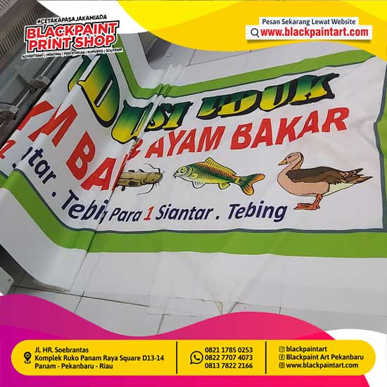 Spanduk Kain Bahan Satin Banner