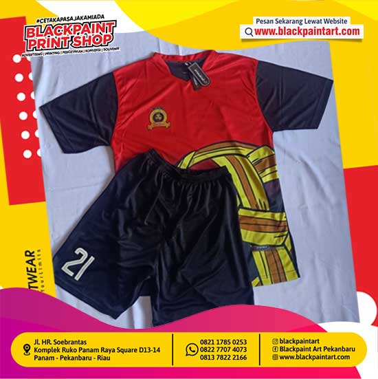 A Jersey Stel ( Atasan Depan Print  |  Atasan Belakang , Lengan & Celana Polos + Polyflex )