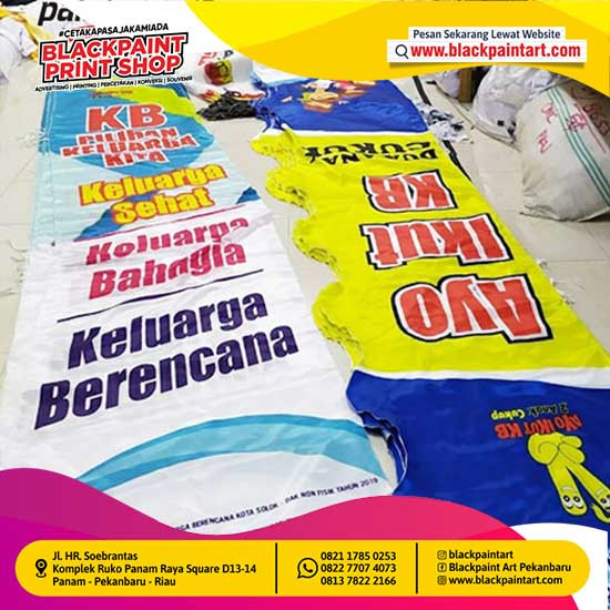 Umbul - Umbul Printing Bahan Satin Banner