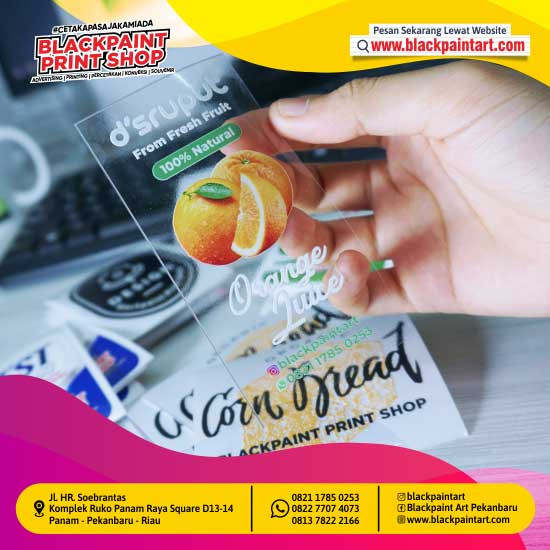 Stiker Transparan Maxdecal Label
