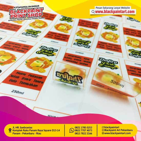 Stiker Transparan Clear 