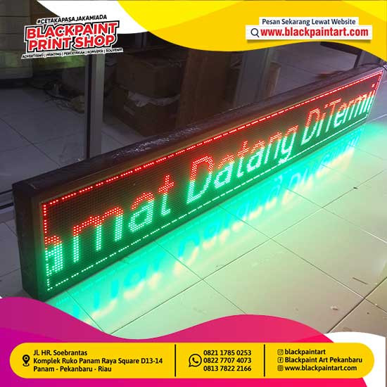 Running Text 3 Color Ukuran 105 x 25 cm 