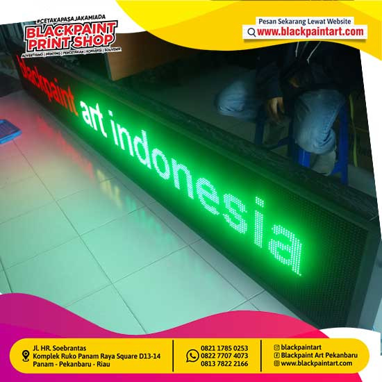 Running Text 3 Color  Ukuran 201 x 56 cm