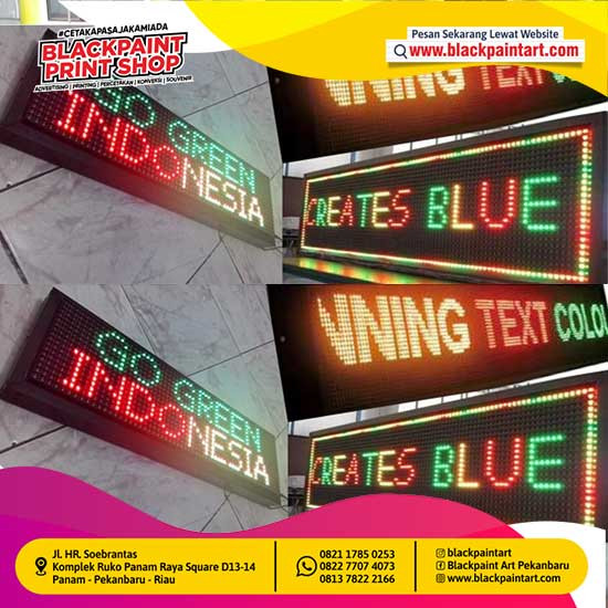 Running Text 3 Color Ukuran 201 x 25 cm