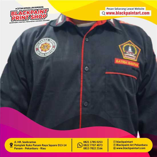 Baju Kemeja Lengan Panjang + Bordir