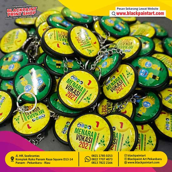 Gantungan Kunci Bulat 4,5 cm 2 sisi