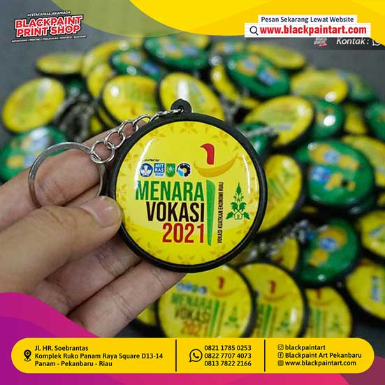 Gantungan Kunci Bulat 4,5 cm 2 sisi