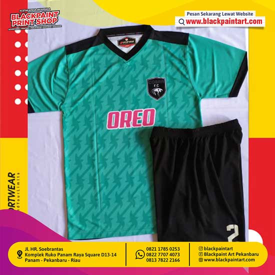 Jersey Stel ( Atasan Depan belakang Print |  Lengan & Celana Polos + PolyFlex )