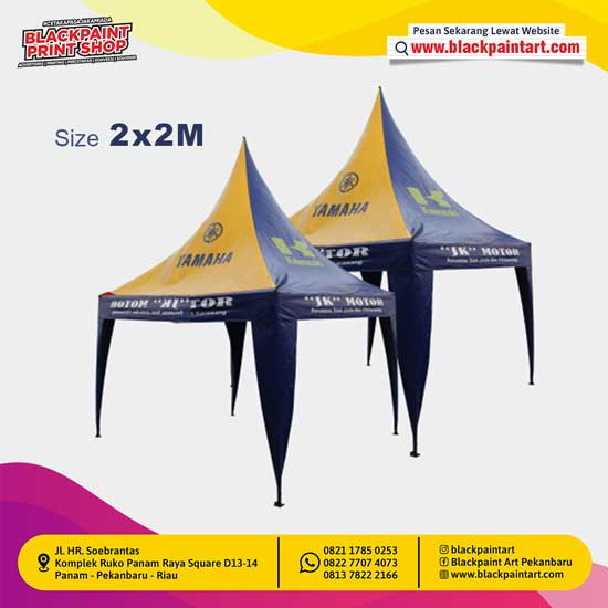 Tenda Promosi Kerucut Ukuran 2 x 2 M