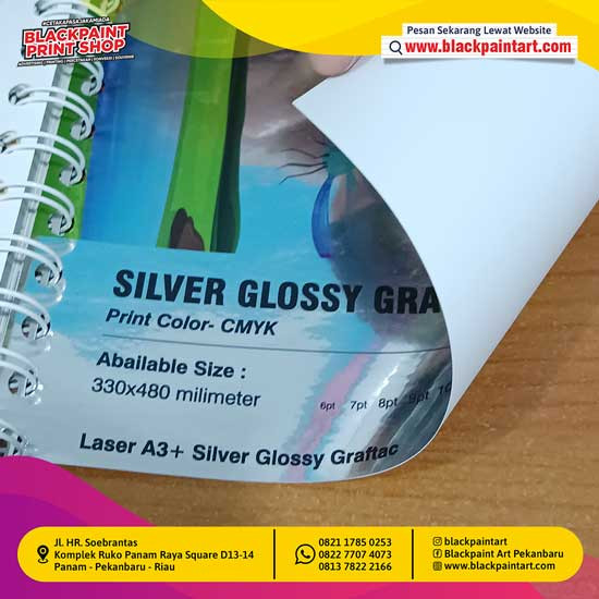 Stiker Vynil Silver Glossy A3+ Graftac