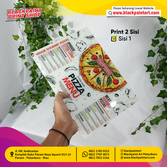 Daftar Menu Acrylic 3mm A4 + Print UV