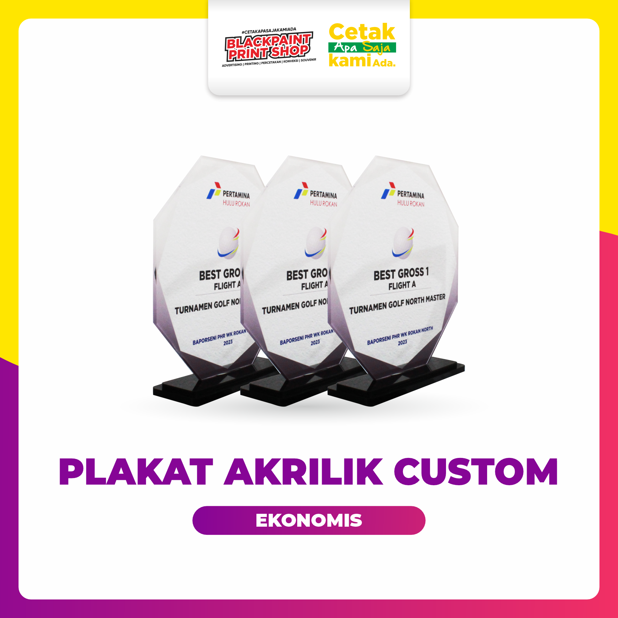 Plakat Akrilik Ekonomis 3 mm