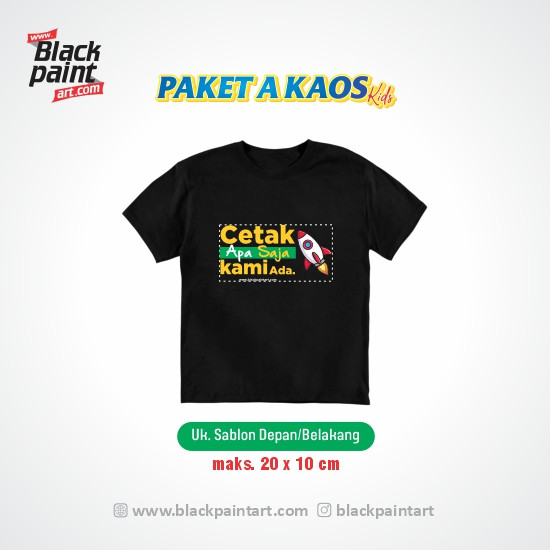 [ Paket A ] Kaos Koze Kids + Sablon DTF