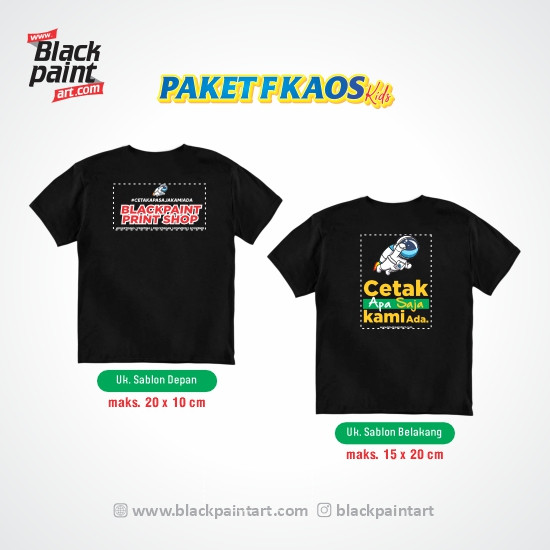 [ Paket F ] Kaos Koze Kids + Sablon DTF