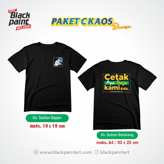 [ Paket C ] Kaos Koze Lengan Pendek + Sablon DTF