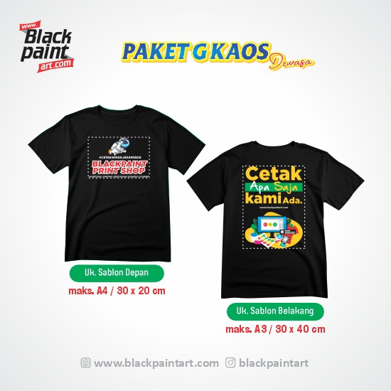 [ Paket G ] Kaos Koze Lengan Pendek + Sablon DTF