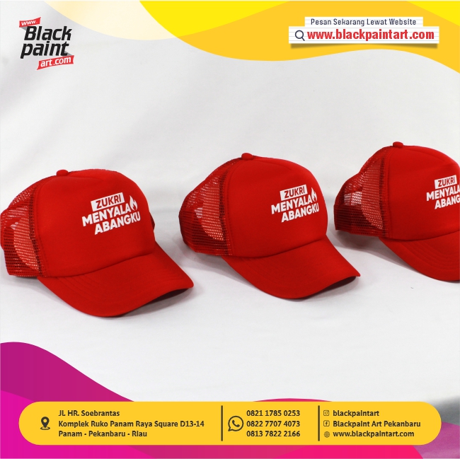 Topi Trucker + Sablon 