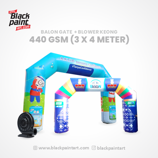 Balon Gate 440 gsm (3x4 Meter) + Blower Keong 250w