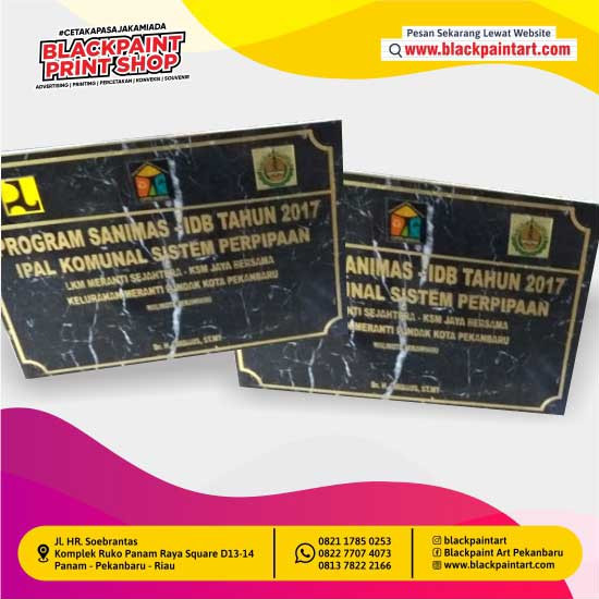 Batu Pualam Hitam Ukuran 60 x 40 cm
