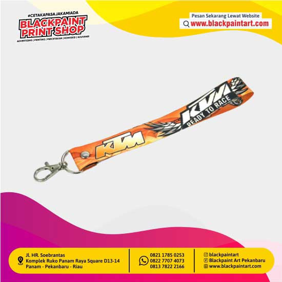Keychain Lanyard Model Kait (Bahan Tissue 2 cm)