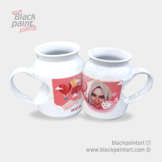 MUG Susu Gagang Love + Sablon Fullcolor