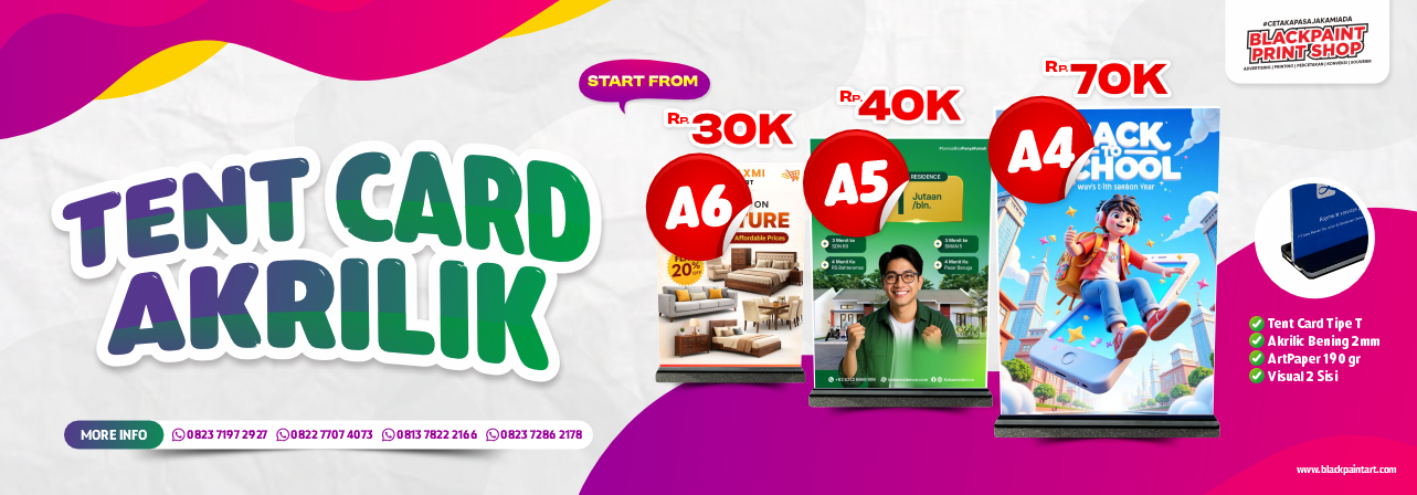 TENT CARD AKRILIK